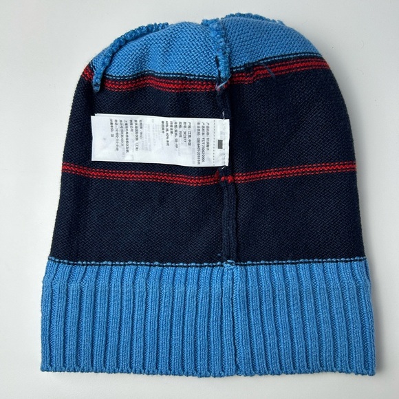 Outdoor Vibes Beanie Pom Pom Knit Hat Blue Navy Red Winter Ski Holiday One Size - Picture 8 of 10